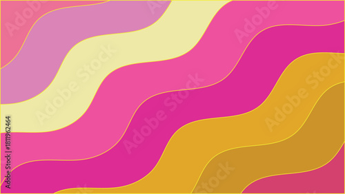 Abstract Groovy Wavy Lines Background