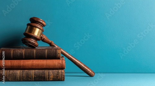 Gavel Resting on Law Books - Justice and Legal Concepts.