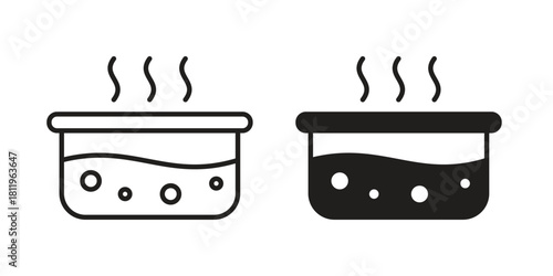 Hot Water icons set. Pixel Perfect scalable icons.