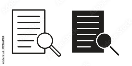 Inspection icons set. Pixel Perfect scalable icons.