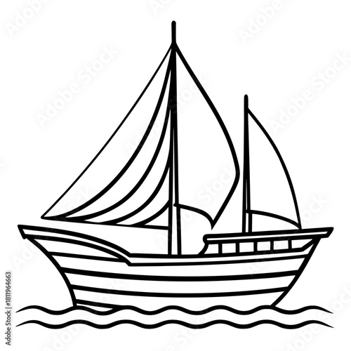 sailing ship vector