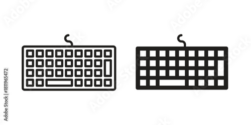 Keyboard icons set. Pixel Perfect scalable icons.