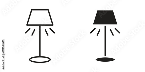 Lamp icons set. Pixel Perfect scalable icons.