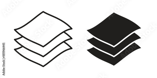 Layers icons set. Pixel Perfect scalable icons.