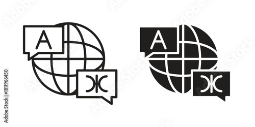 Language icons set. Pixel Perfect scalable icons.