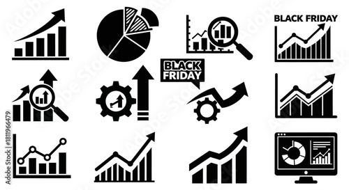 Black friday sale banner design with abstract shapes and modern typography vector illustration