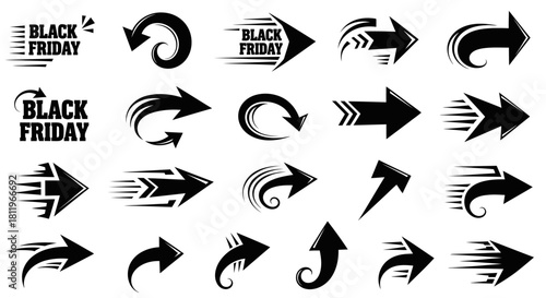 Black friday sale vector design with modern typography and geometric elements for promotional use