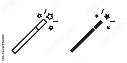 Magic wand icons set. Pixel Perfect scalable icons.