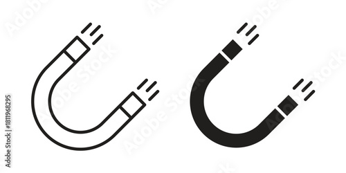 Magnet icons set. Pixel Perfect scalable icons.