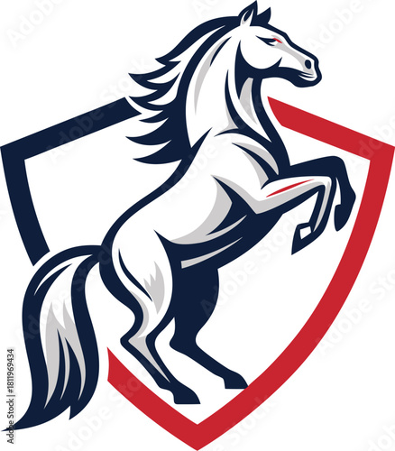 Horse head mascot, Elegant horse logo icons. Royal stallion symbol design. Equine stables sign. Equestrian brand emblems. Vector illustration.	