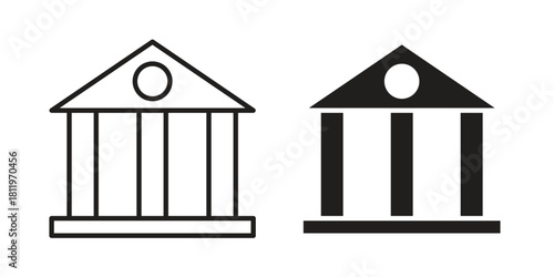 Museum icons set. Pixel Perfect scalable icons.