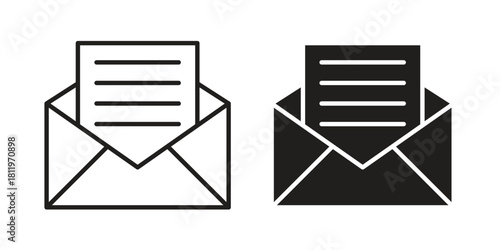 Newsletter icons set. Pixel Perfect scalable icons.