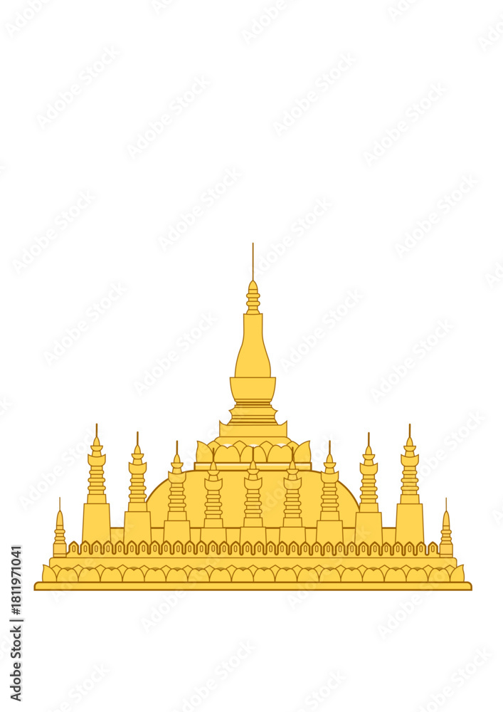 Naklejka premium That Luang, Vientiane