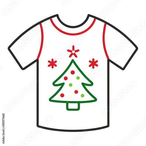 christmas greeting card with christmas tree