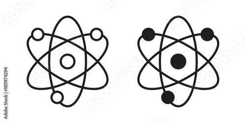 Physics icons set. Pixel Perfect scalable icons.