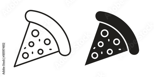 Pizza icons set. Pixel Perfect scalable icons.