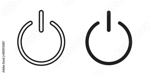 Power button icons set. Pixel Perfect scalable icons.