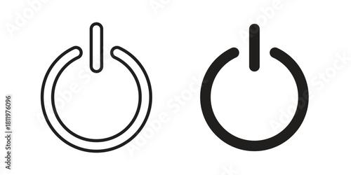 Power button icons set. Pixel Perfect scalable icons.