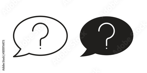 Question icons set. Pixel Perfect scalable icons.