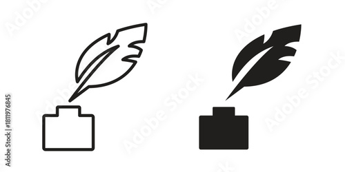 Quill icons set. Pixel Perfect scalable icons.
