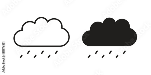 Rain icons set. Pixel Perfect scalable icons.