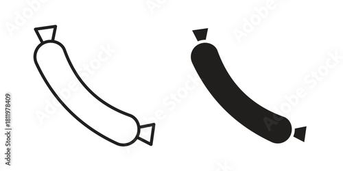 Sausage icons set. Pixel Perfect scalable icons.