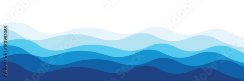 Blue and white business wave banner background. vector ilustration, eps10