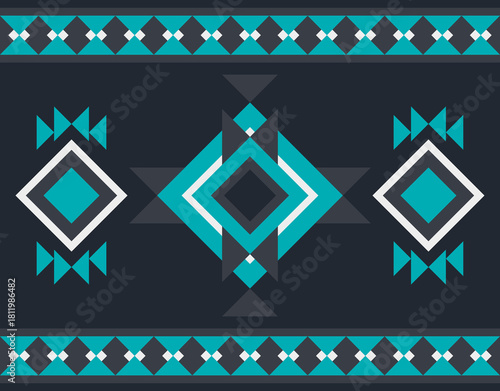 Native American Pattern, Carpet Rugs Design, Home Decoration Bohemian Minimalist Ethnic Fabric Print Wallpaper Furniture, Textile industry, etc.