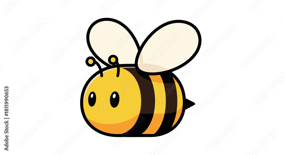 Obraz premium Cute Cartoon Bee Illustration for Childrens Books.
