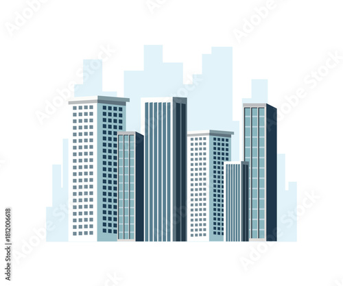 city building skyline vector illustration