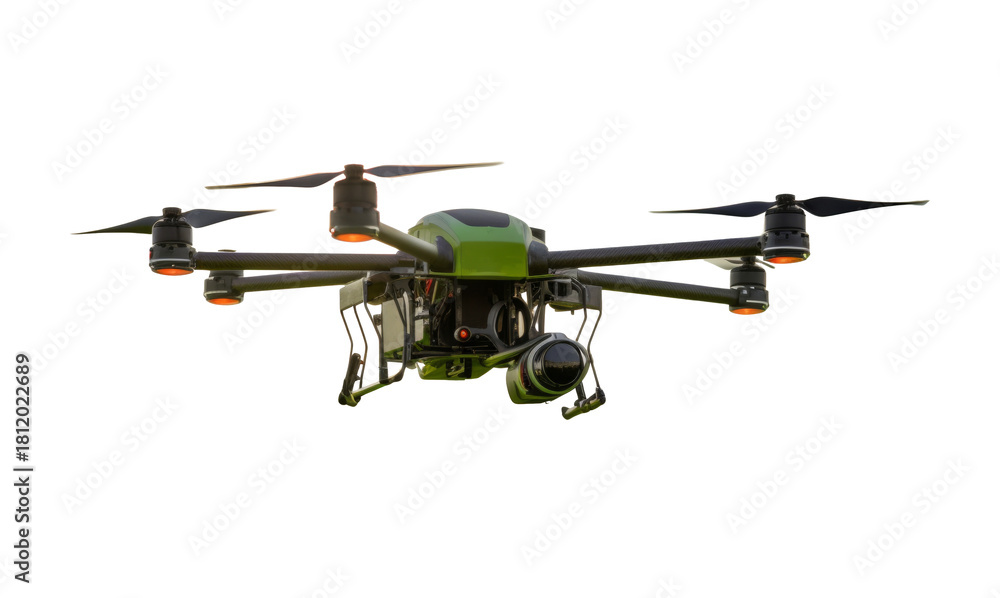 Fototapeta premium Agrodrone for processing fields, smart farming. Generative AI.