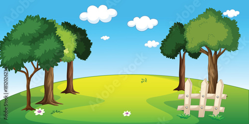 kids nature tree vector 