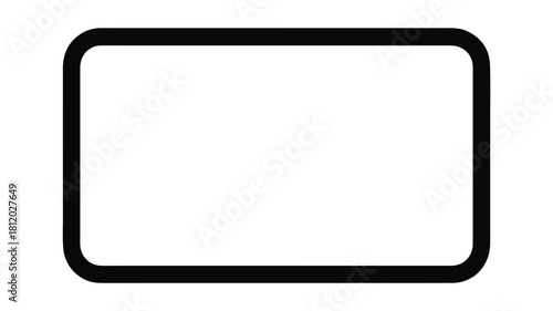 Tablet PC with blank screen on white background digital device technology icon