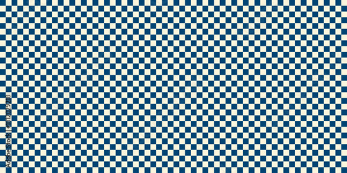 Vintage checkered grid design. Abstract dark blue kitchen pattern. Retro background. Textured paper frame. Vector hand drawn illustration