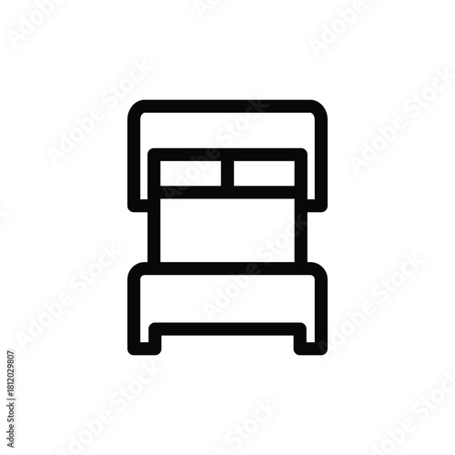 bedroom outline icon vector design good for web or mobile app