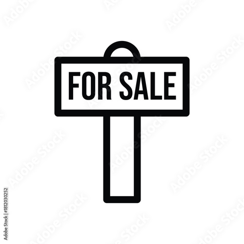 for sale board outline icon vector design good for web or mobile app