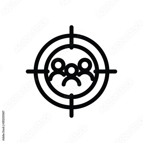 target audience outline icon vector design good for web or mobile app