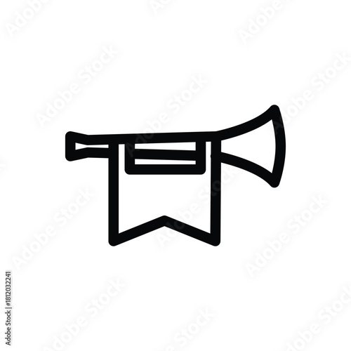 fanfare outline icon vector design good for web or mobile app