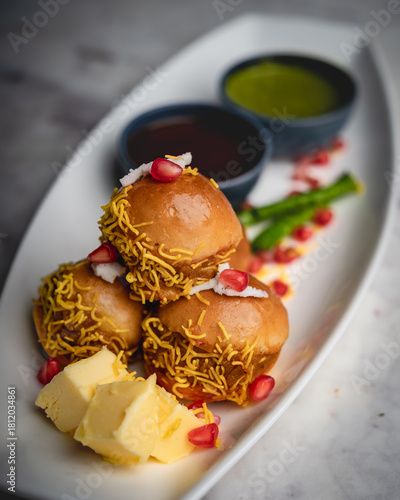 Butter-loaded Gujarati dabeli, bursting with sweet, spicy, and tangy flavors—served fresh with authentic Gujarati street food charm