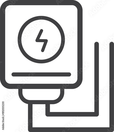 Simple icon of an electric charger or power adapter