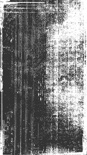 Vertical grunge frame texture with dirty black borders and white copy space.
