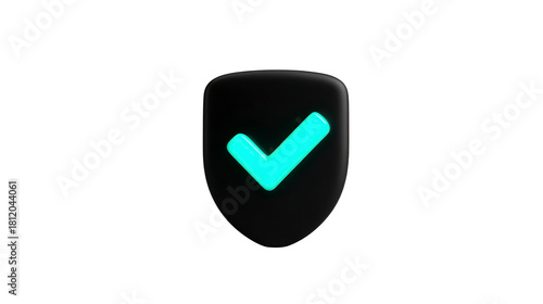 Black shield with glowing blue check mark, symbolizing security, protection, and trust, isolated on transparent background, modern minimal style, suitable for cybersecurity or approval concepts Free Download Black shield with glowing blue check mark, symbolizing security, protection, and trust, isolated on transparent background, modern minimal style, suitable for cybersecurity or approval concepts - GFXLoad