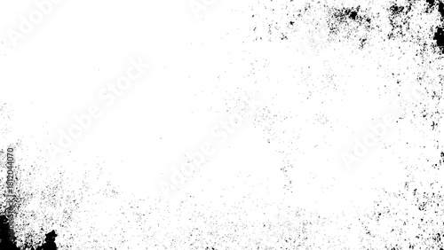 Gritty monochrome distressed texture overlay, vintage rough detailed effect isolated on transparent background, Vector, illustration