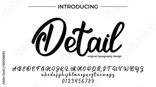Detail - Elegant Script Font for Smooth Handwritten Design and Creative Typography