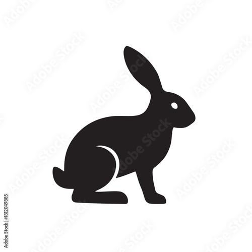 Timeless Black Rabbit Silhouette: Quiet, Elegant, Minimalist Art for Calm Spaces and Nature Lovers