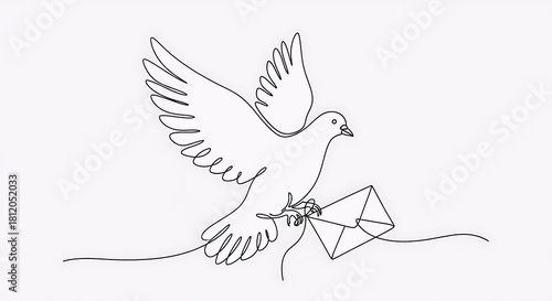 dove with letter