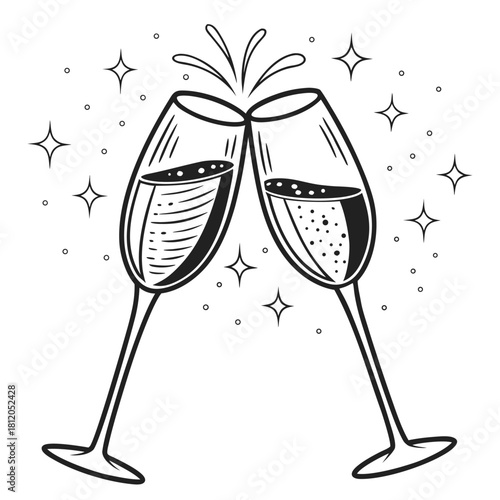 icon of two clinking champagne glasses