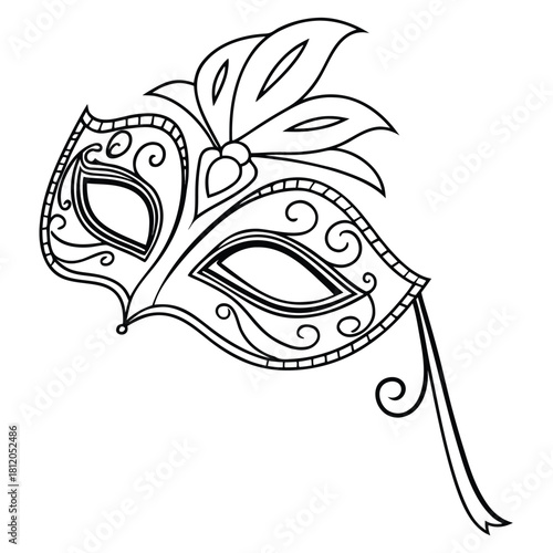 icon of a decorative party mask new year