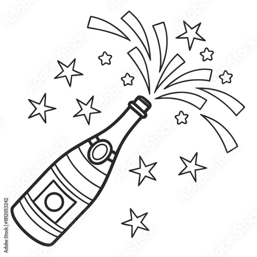 icon a of  champagne bottle