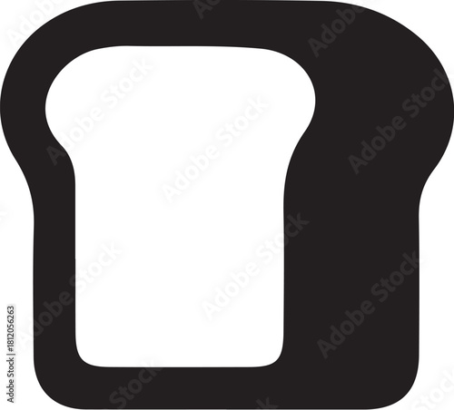 Flat vector icon set of Food types in minimalist black and white style